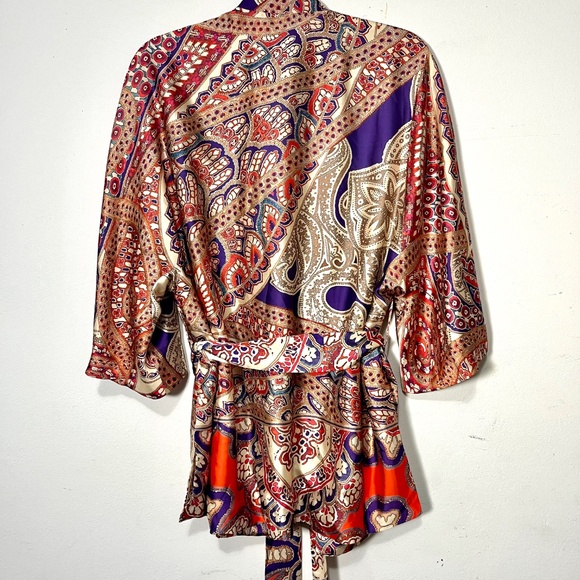 Zara belted paisley printed kimono NWT - Picture 2 of 8